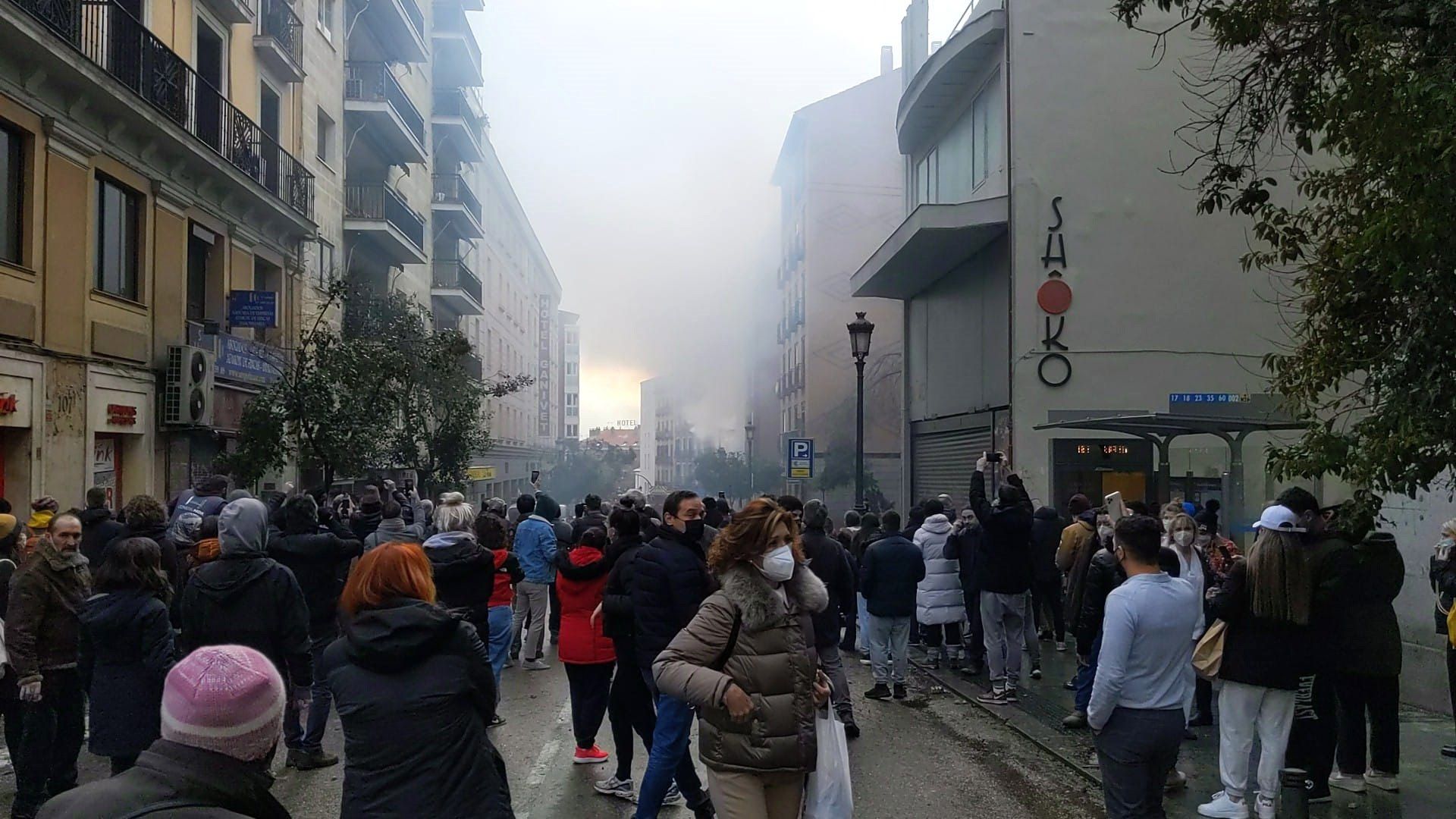 Al menos tres muertos en una fuerte explosión en un edificio del centro de Madrid