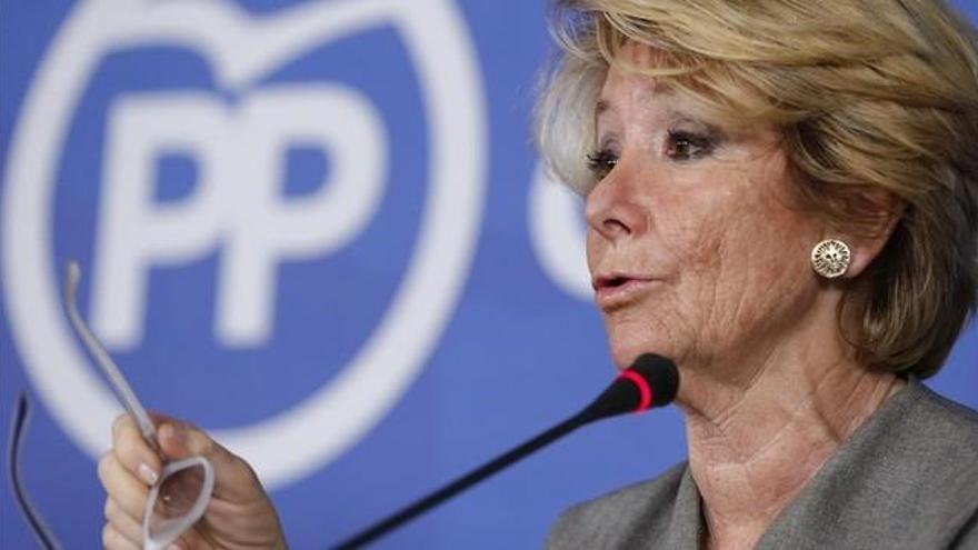 Esperanza Aguirre niega que su dimisión sea un recado a Rajoy