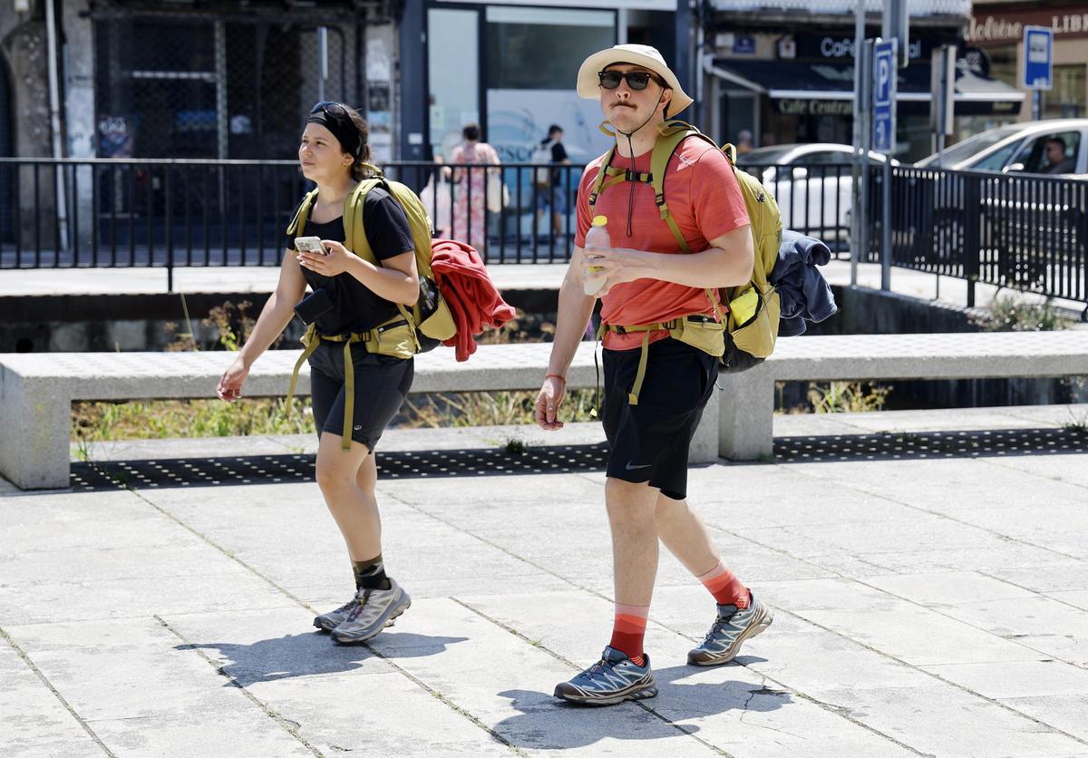 Peregrinos del Camino de Santiago Portugués de la Costa