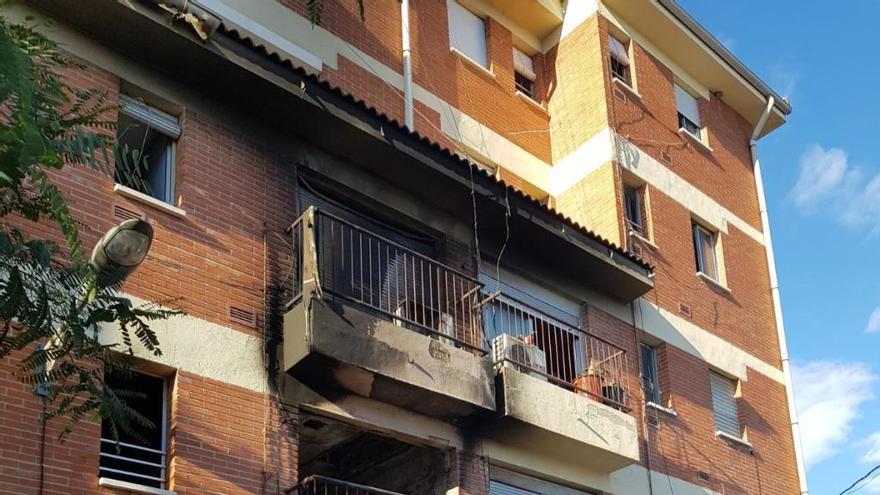 Fachada del edificio en el que se produjo el incendio