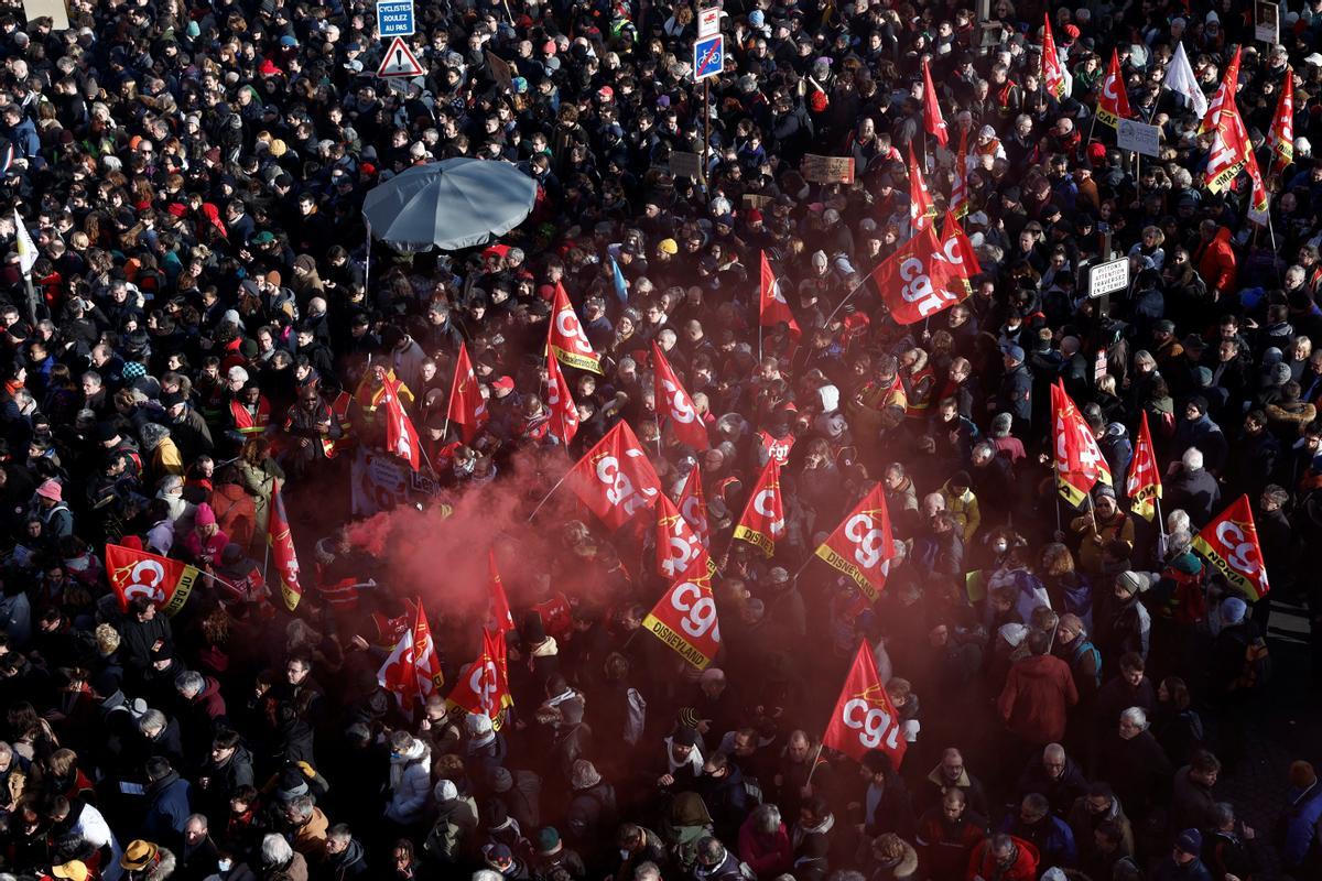 Segundo día de huelgas y manifestaciones en Francia