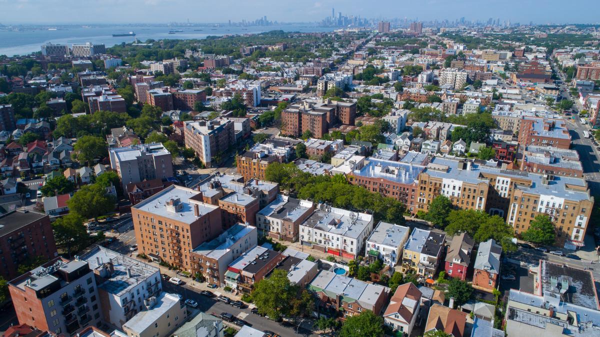 Vista aérea de Bay Ridge, en el barrio neoyorquino de Brooklyn.