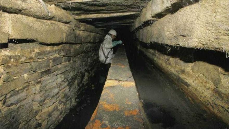 Una sección de la traída de agua de La Matriz.