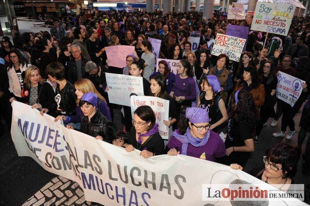 Manifestación en Murcia por el Día Internacional de la Mujer