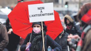 Protesta contra el antisemitismo en París, el pasado 13 de marzo.