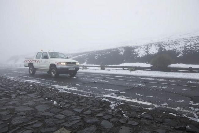 Nieve en el Teide, marzo 2016