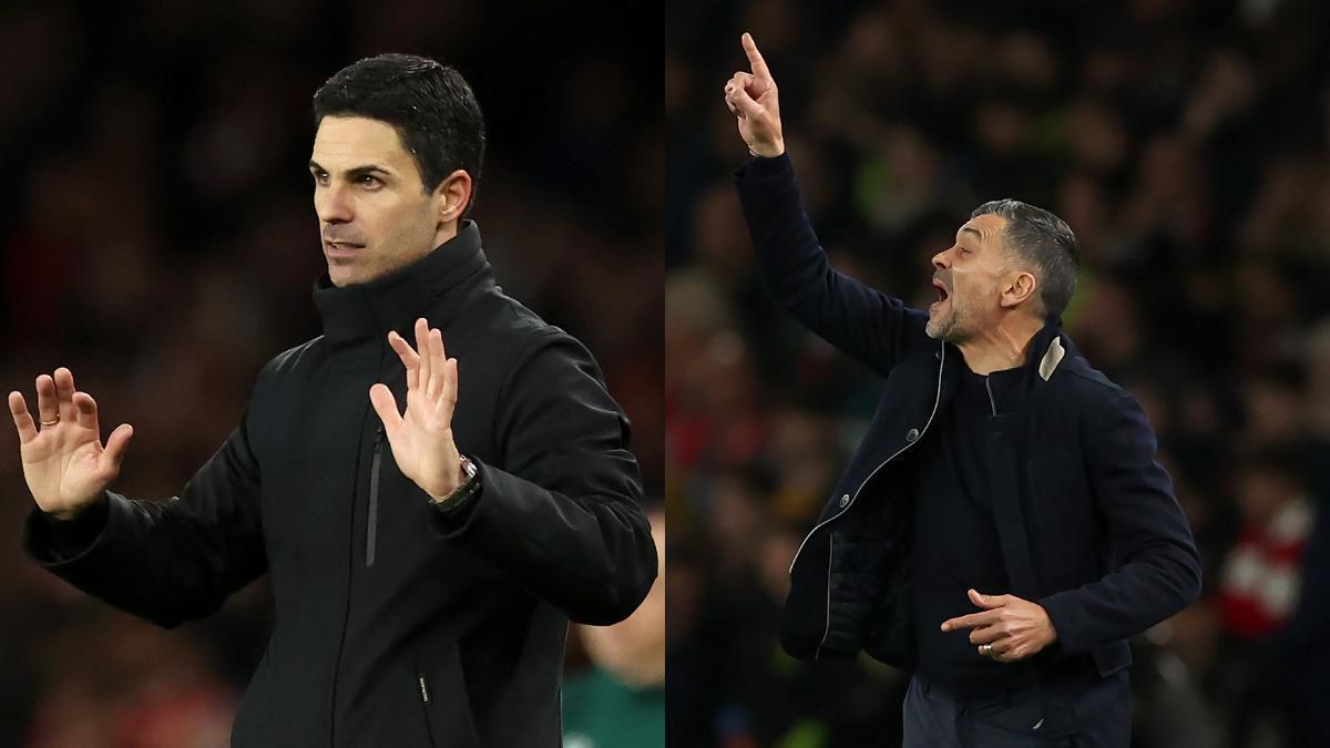 Sergio Conceiçao y Mikel Arteta, durante el Arsenal - Oporto