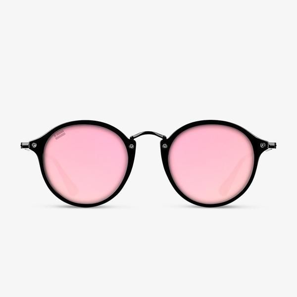 Gafas de sol redondas con cristal rosa de D. Franklin