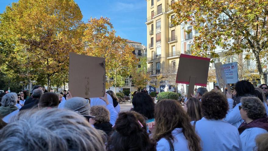 Protesta de médicos en Madrid.