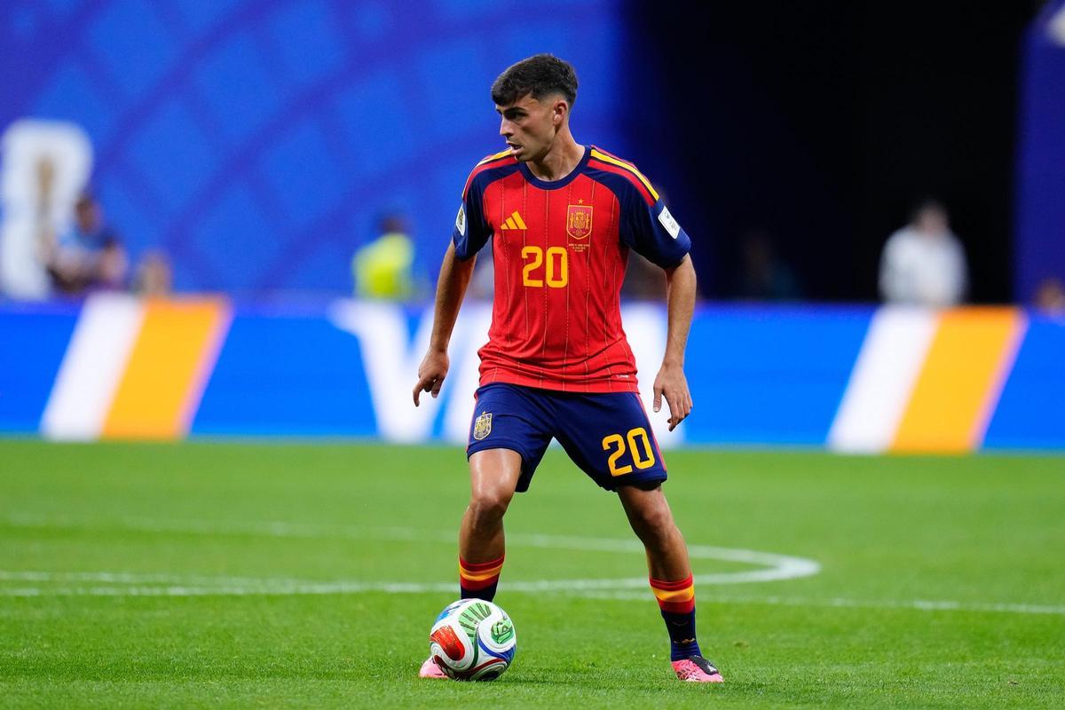 Pedri González, en el partido España-Cabo Verde.