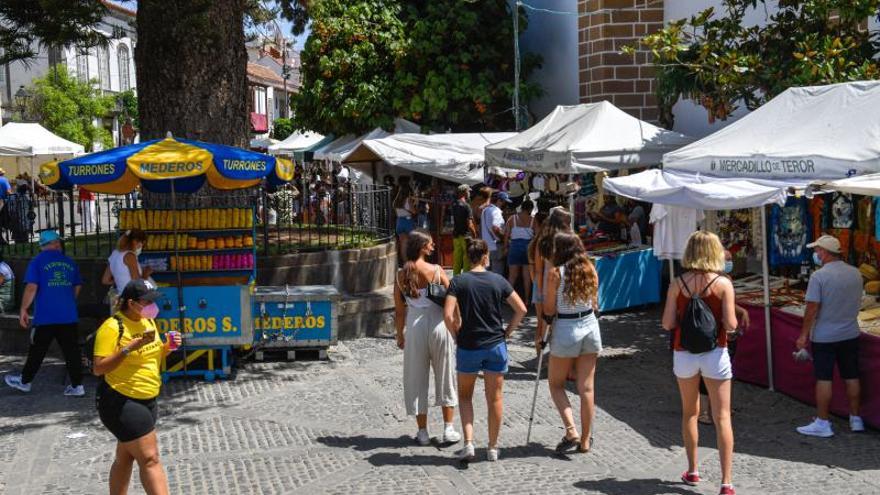 Ambiente festivo en Teror, previo a la fiesta del Pino