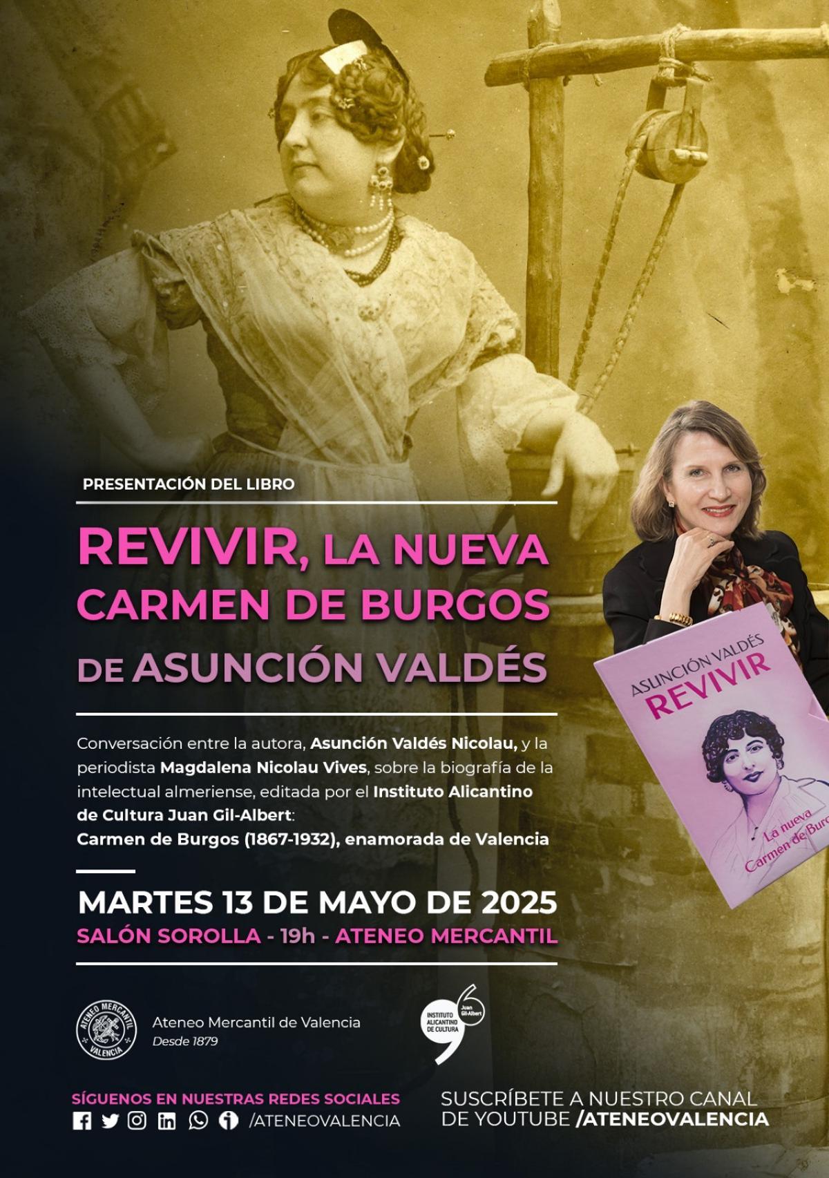 Presentación en València del libro de Asunción Valdés, "Revivir, la nueva Carmen de Burgos"