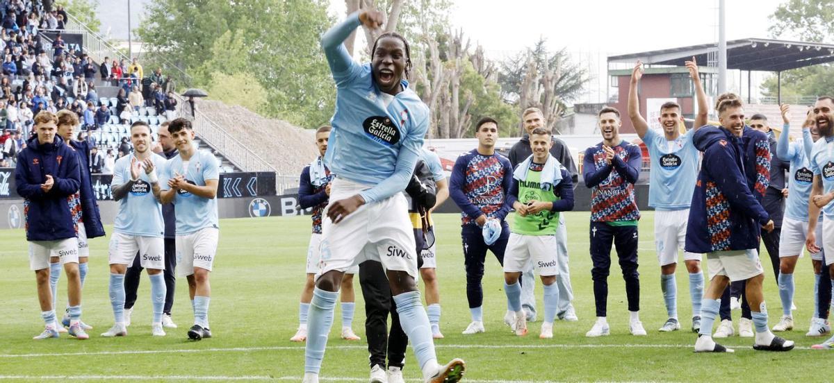 Aspas celebra uno de los goles de esta temporada. | Alba Villar