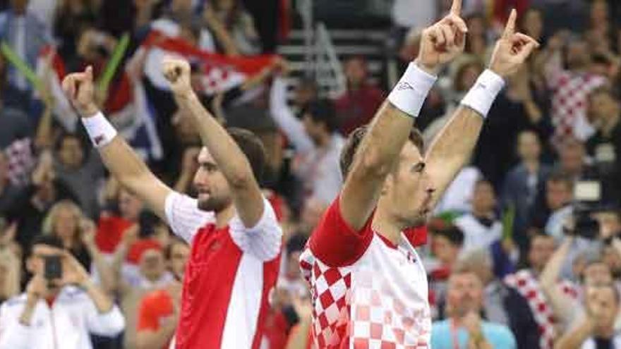 Croacia vence en dobles a Argentina y ya atisba la Davis