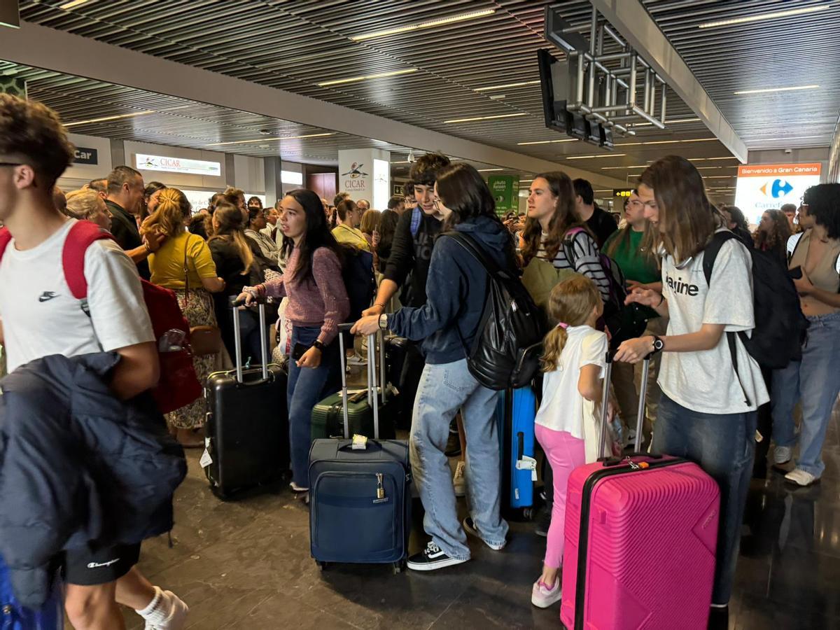 El caos, que no afectó solo a Gran Canaria, sino también a los otros aeropuertos del Archipiélago.