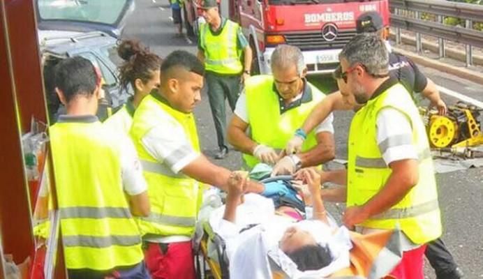 Accidente a la altura de La Laja