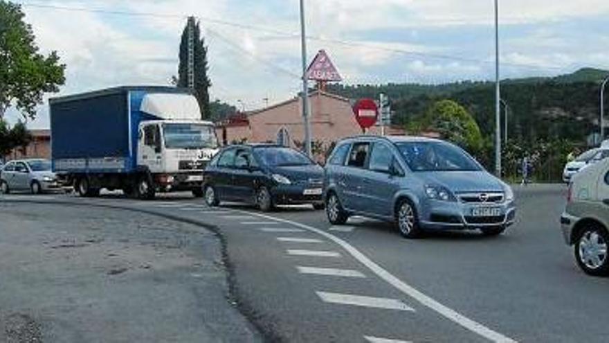 L&#039;accident mortal del 15 de setembre va embussar l&#039;accés a Manresa (a la foto) i la C-55, fins a Castellbell