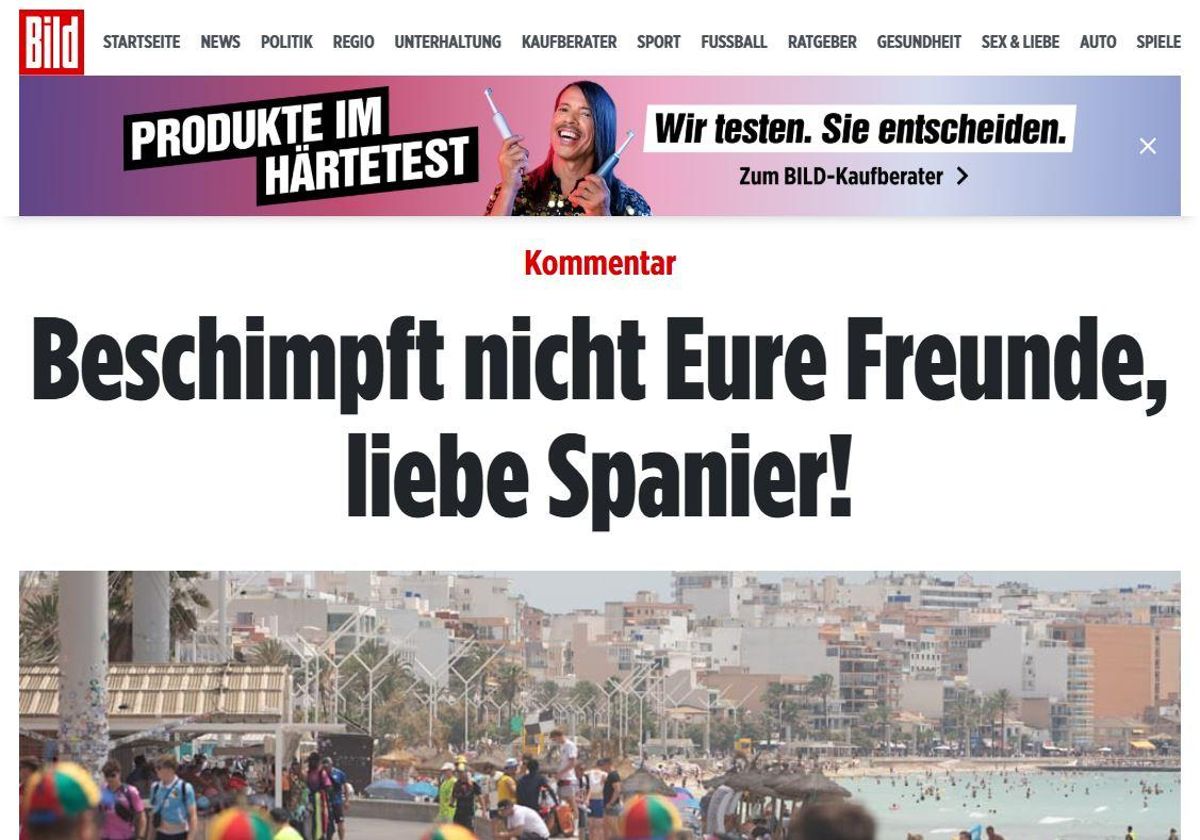 Artículo del 'Bild' “¡No insultéis a vuestros amigos, queridos españoles!”