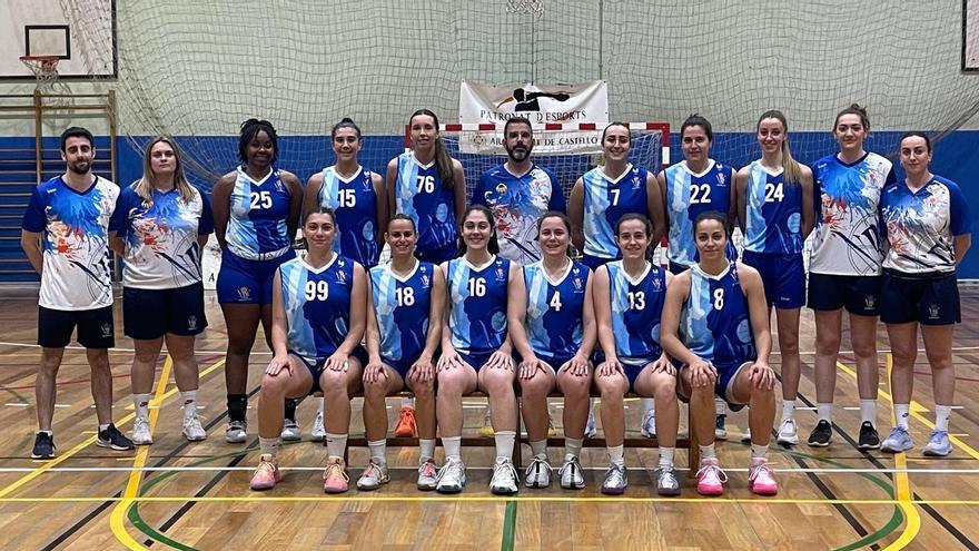 Plantilla del Fustecma Nou Bàsquet Femení Castelló para la promoción de ascenso.