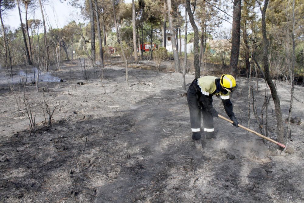 L'endemà de l'incendi de Santa Coloma de Farners