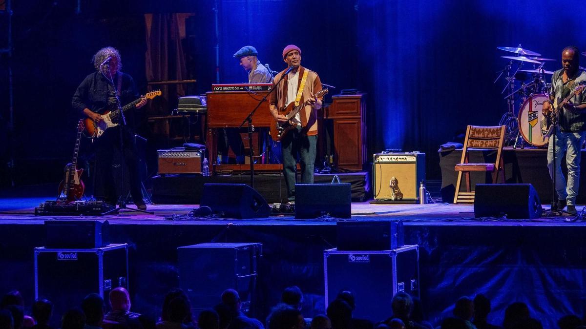 El estadounidense Ben Harper, durante su actuación en Veranea en la bodega en 2023.