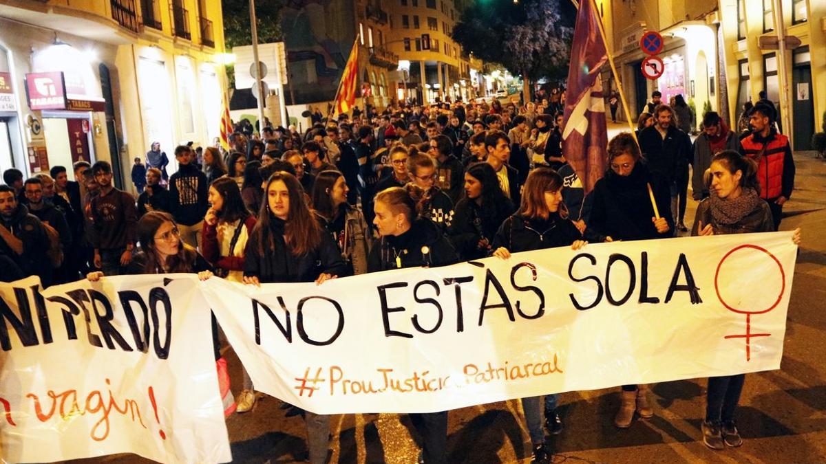 Manifestación contra la sentencia de la 'Manada en Manresa'