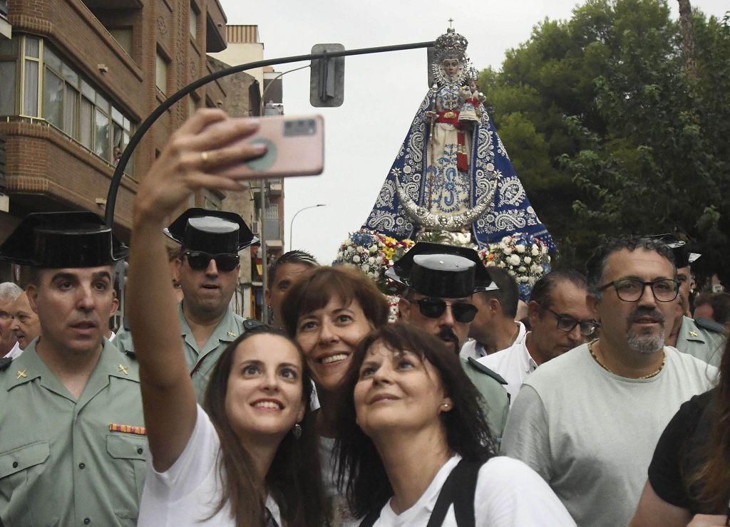 Romería de Murcia: Misa previa y primer tramo del recorrido