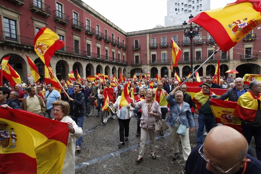 Manifestación en Gijón por la unidad de España