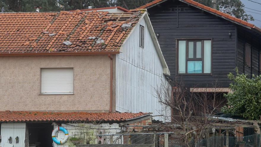 Una manga marina causa importantes daños materiales en Cambados