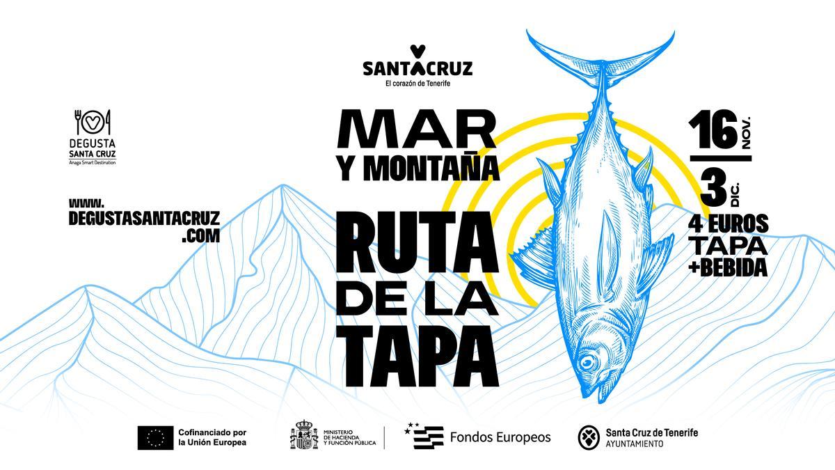 Cartel de la nueva ruta de la tapa en Santa Cruz.