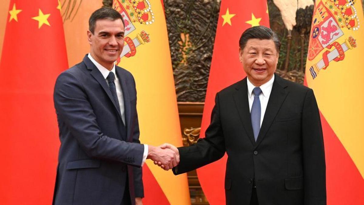 Pedro Sánchez y Xi Jinping.