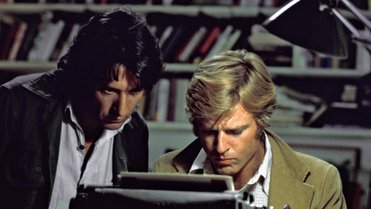 Dustin Hoffman y Robert Redford, en 'Todos los hombres del presidente'