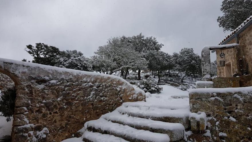 Sábado de nieve y granizo en Mallorca