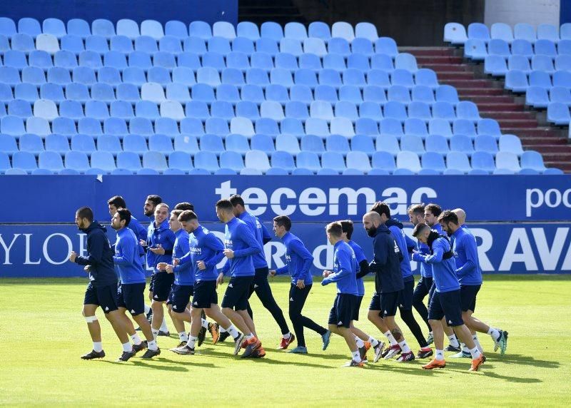 El Real Zaragoza se prepara para el 'derbi' de mañana