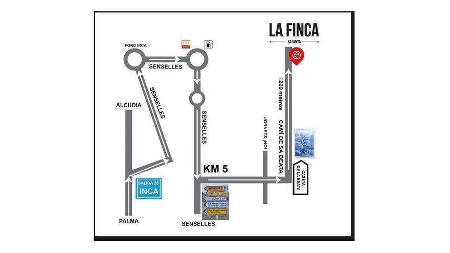 Las indicaciones que recibieron los invitados para llegar al lugar.