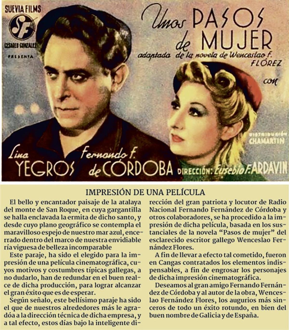«Unos pasos de mujer». Agosto de 1941. | ARQUIVO DO AUTOR