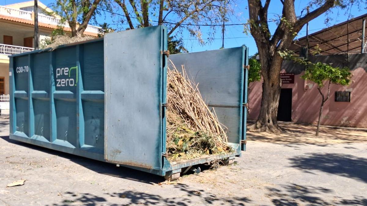 Una de las actuaciones del servicio municipal de gestión de podas agrícolas.
