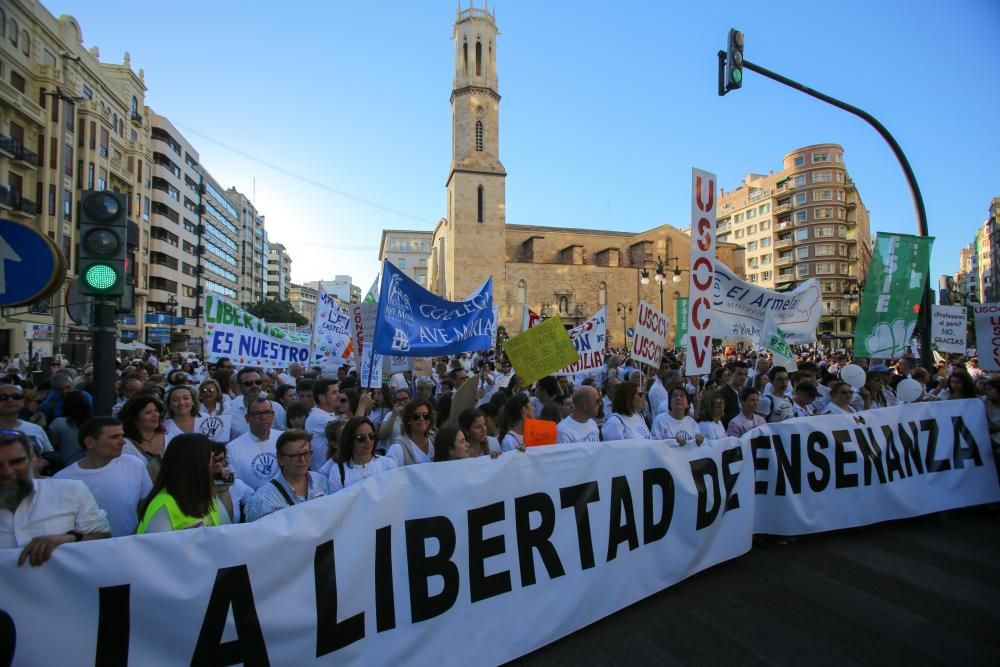 Manifestación a favor de la escuela concertada