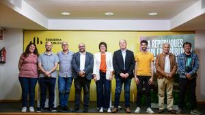 Representantes de la candidatura Ara Repúbliques que forman ERC, EH Bildu y el BNG.