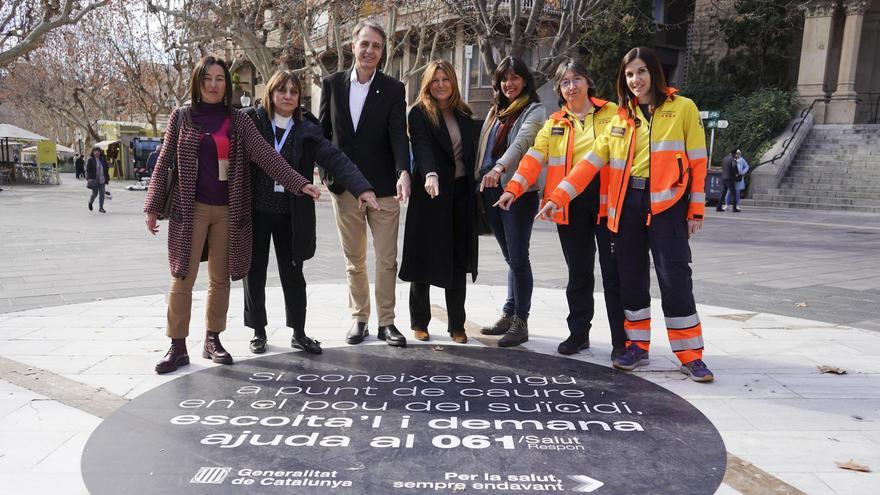 Presenteació de la campanya de prevenció del suïcidi, aquest dilluns a Crist Rei, ara plaça Neus Català