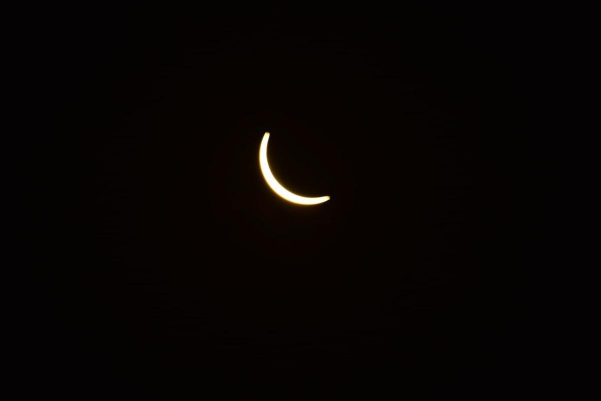 Imagen del eclipse desde Cáceres