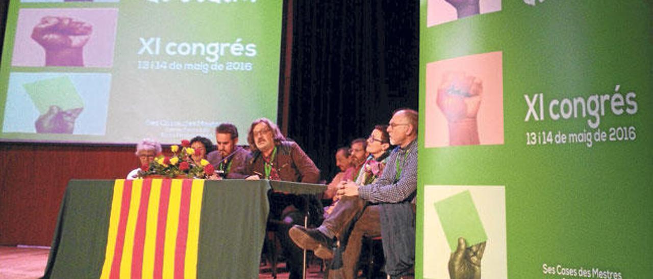 Biel Caldentey hablando durante la apertura del congreso del STEI-i.