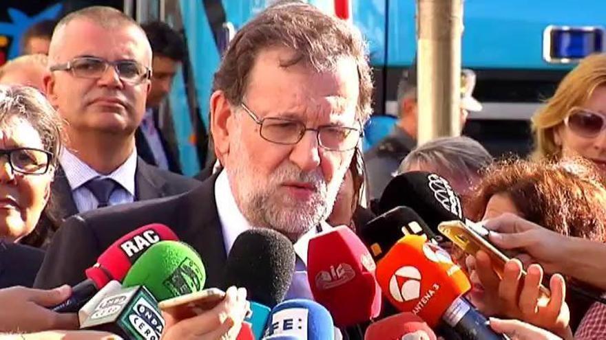 Rajoy da el pésame a las familias del tren de O Porriño