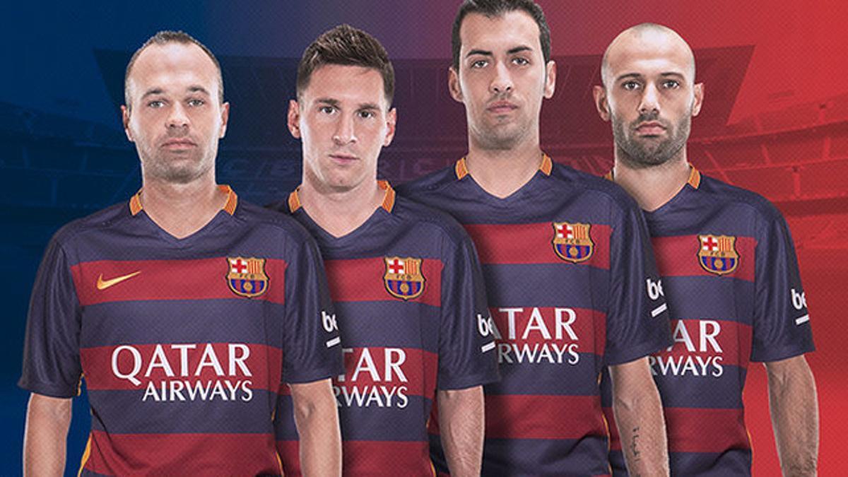 Iniesta, Messi, Busquets y Mascherano, los cuatro capitanes del Barça para la temporada 2015-2016