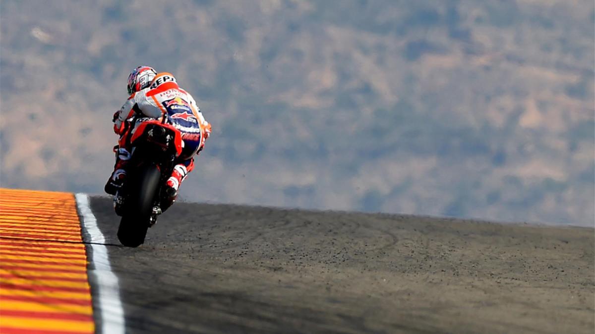 Márquez, rodando en Motorland