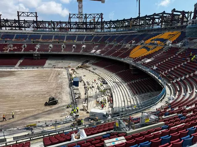 Así está el Camp Nou a día de hoy
