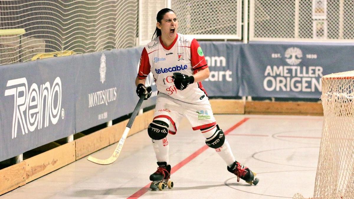 Ana Catarina celebra un gol.