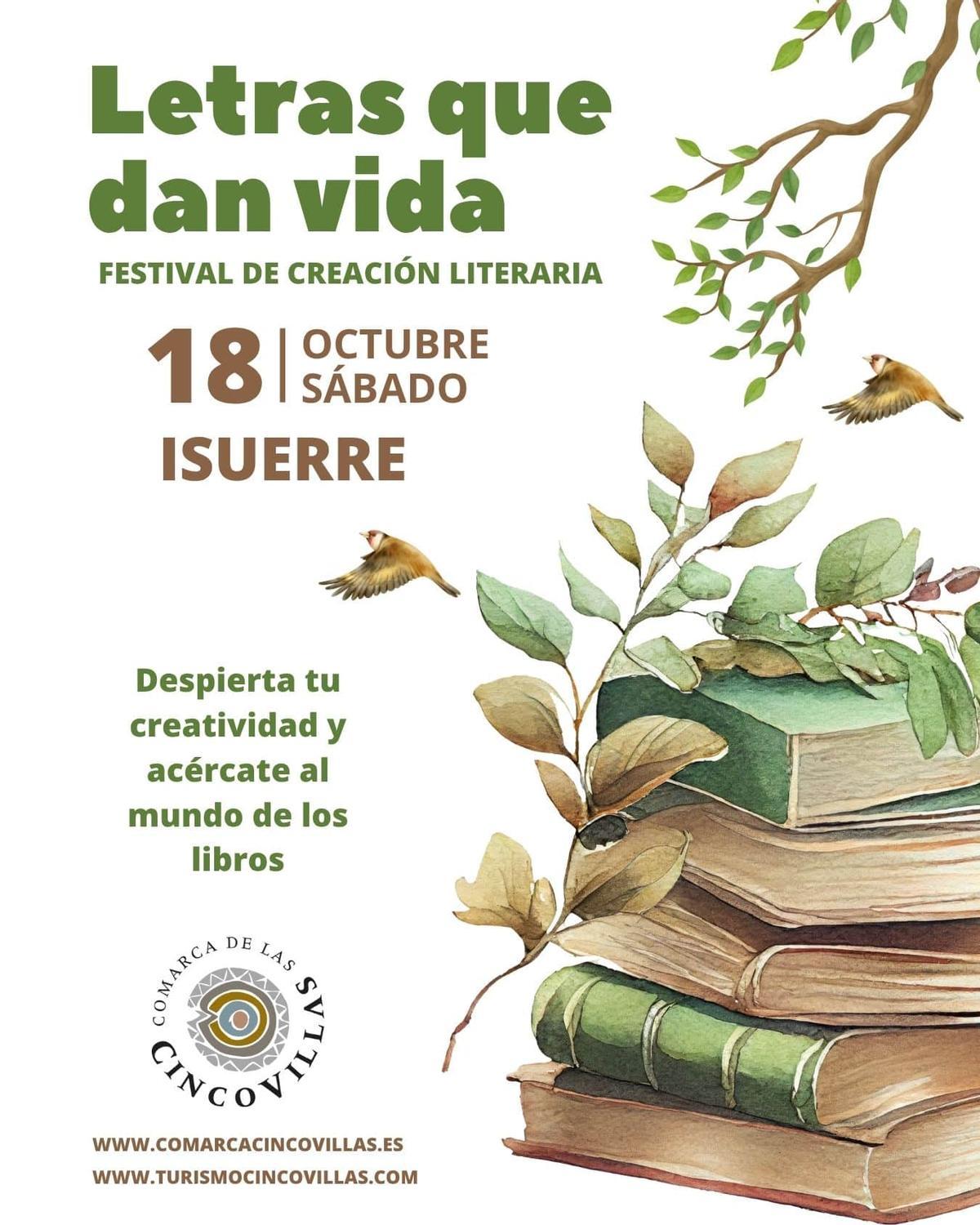 Cartel del primer festival 'Letras que dan vida'