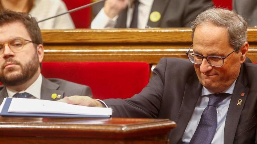 Torra promet  l&#039;autodeterminació aquest mandat i ERC se&#039;n distancia