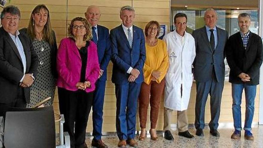 Representants de les quatre institucions en la trobada a Puigcerdà